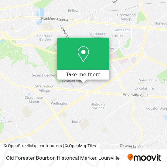 Mapa de Old Forester Bourbon Historical Marker