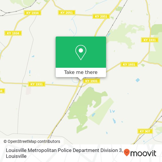 Mapa de Louisville Metropolitan Police Department Division 3