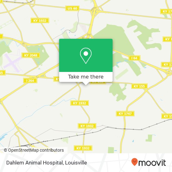 Mapa de Dahlem Animal Hospital