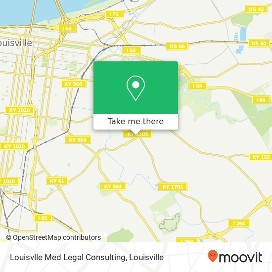 Mapa de Louisvlle Med Legal Consulting