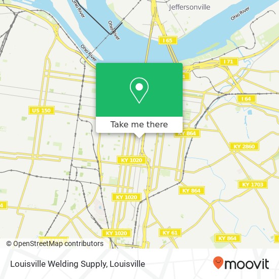 Mapa de Louisville Welding Supply