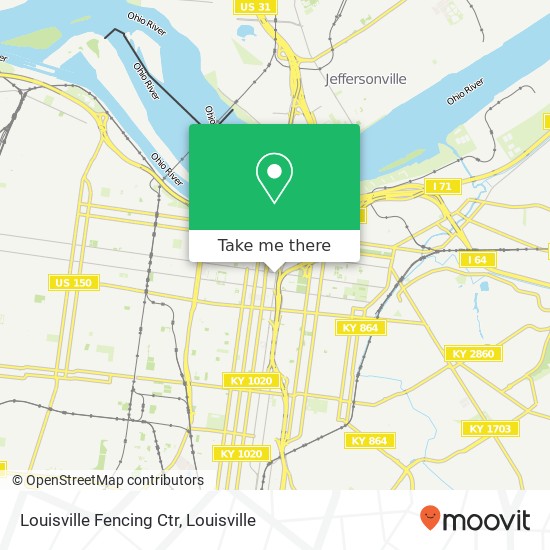 Mapa de Louisville Fencing Ctr