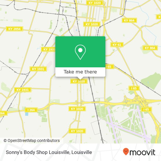 Sonny's Body Shop Louisville map