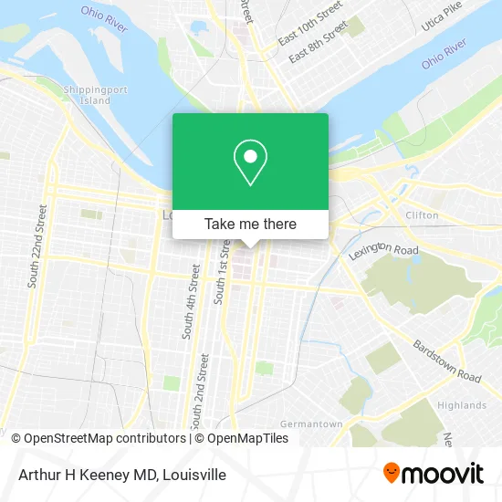 Arthur H Keeney MD map