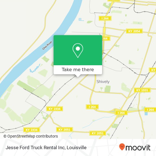 Mapa de Jesse Ford Truck Rental Inc