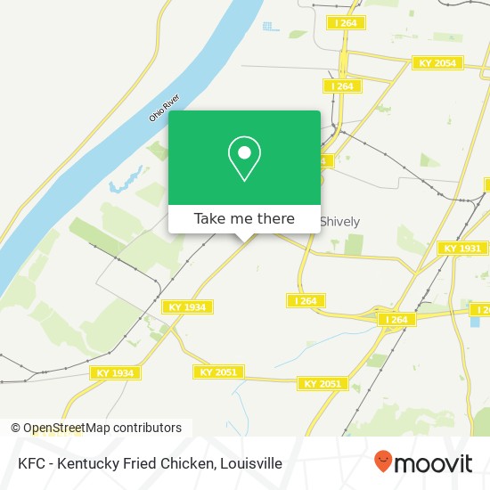 Mapa de KFC - Kentucky Fried Chicken