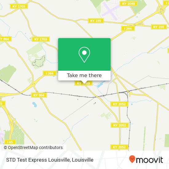 STD Test Express Louisville map