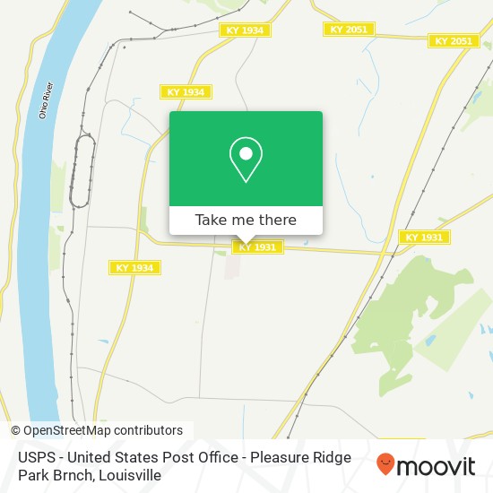 USPS - United States Post Office - Pleasure Ridge Park Brnch map