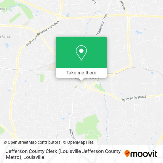 Jefferson County Clerk (Louisville Jefferson County Metro) map