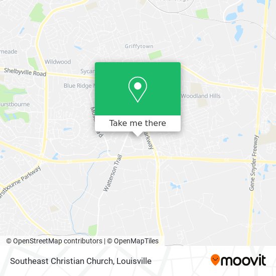 Southeast Christian Church map