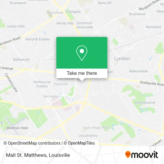 Mall St. Matthews map