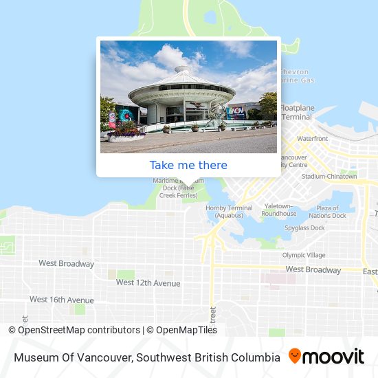 Museum Of Vancouver map