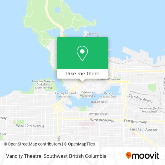 Vancity Theatre map