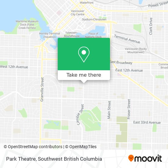 Park Theatre map
