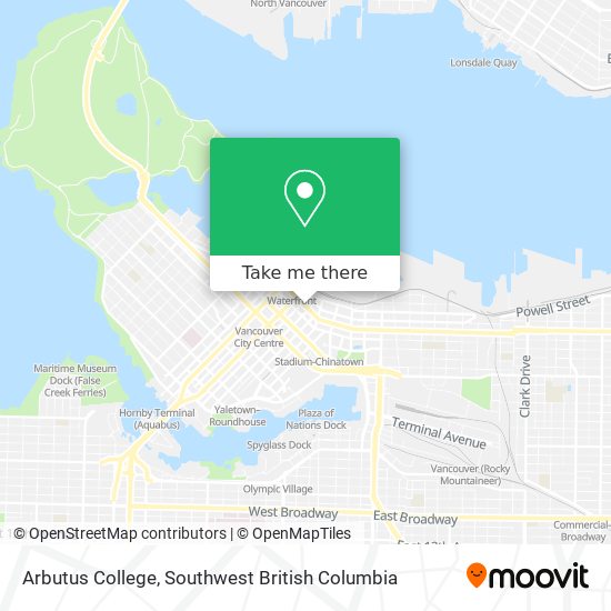 Arbutus College map