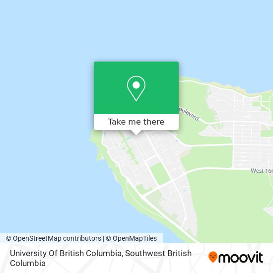 University Of British Columbia map