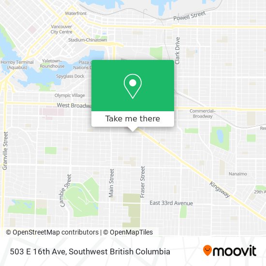 503 E 16th Ave map