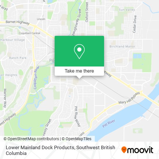 Lower Mainland Dock Products map