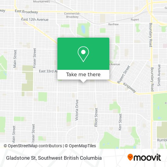 Gladstone St map