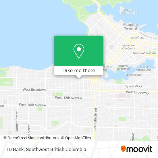 TD Bank map