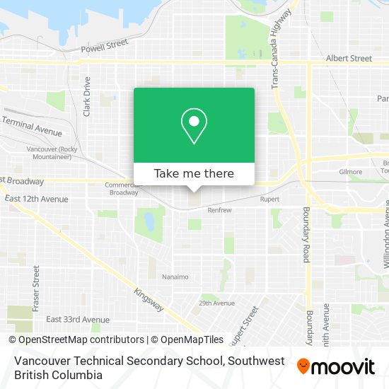Vancouver Technical Secondary School map