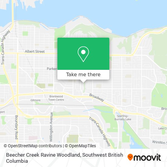 Beecher Creek Ravine Woodland map