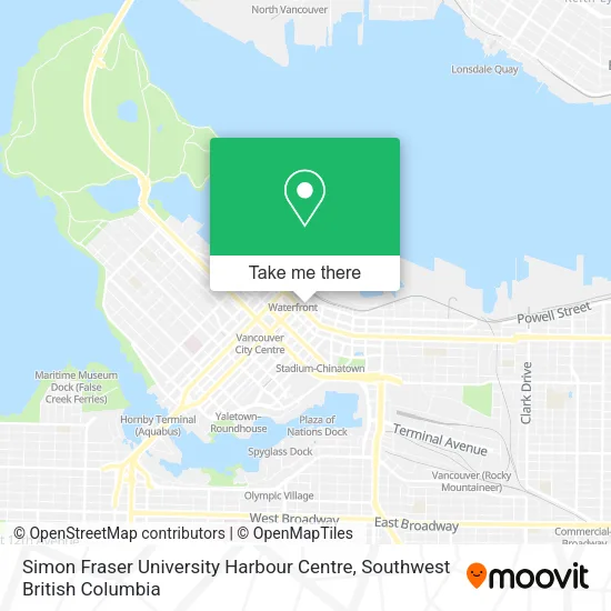 Simon Fraser University Harbour Centre plan