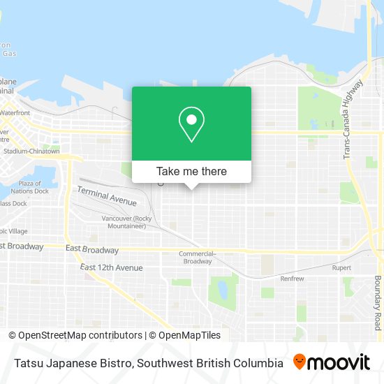 Tatsu Japanese Bistro plan