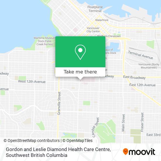 Gordon and Leslie Diamond Health Care Centre plan