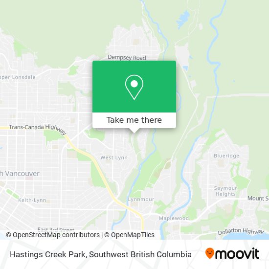 Hastings Creek Park map