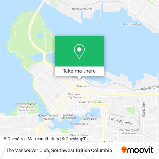 The Vancouver Club map
