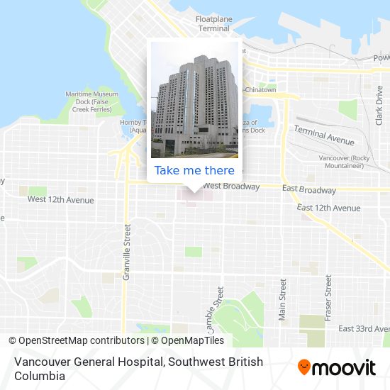 Vancouver General Hospital map