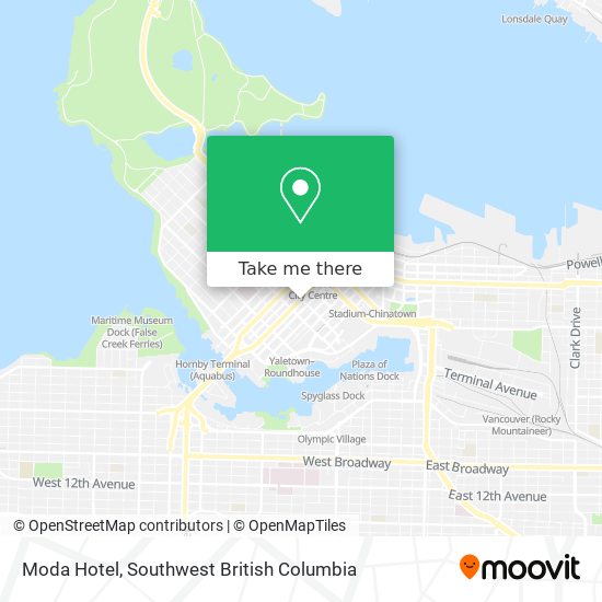 Moda Hotel map