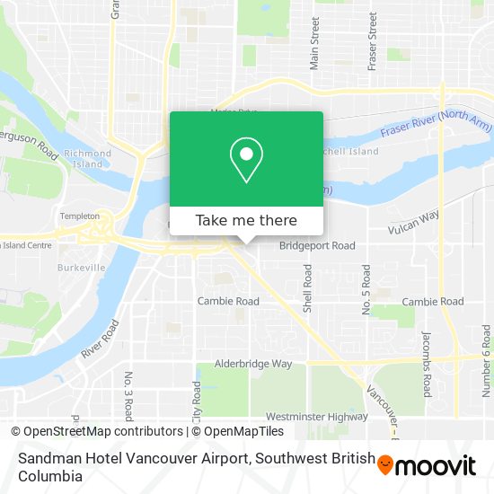 Sandman Hotel Vancouver Airport map