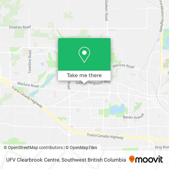 UFV Clearbrook Centre map
