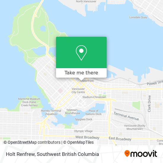 Holt Renfrew map