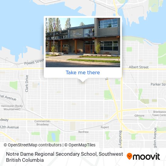 Notre Dame Regional Secondary School map