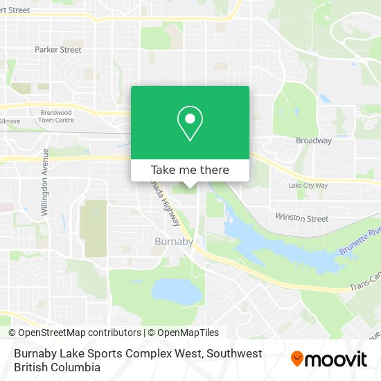 Burnaby Lake Sports Complex West map