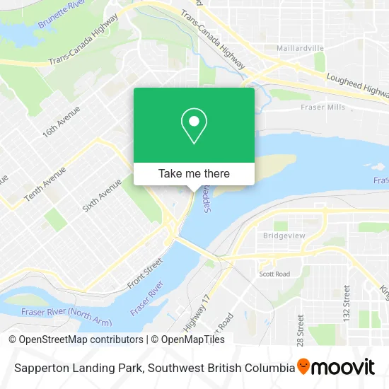 Sapperton Landing Park map