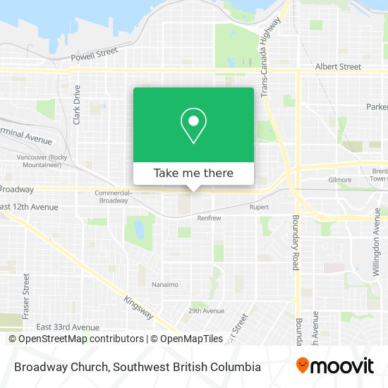 Broadway Church map