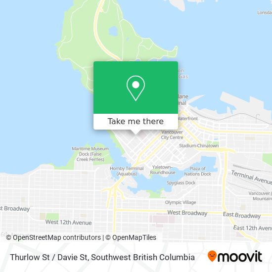 Thurlow St / Davie St map