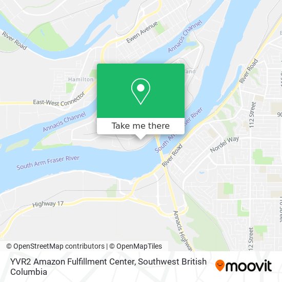 YVR2 Amazon Fulfillment Center map