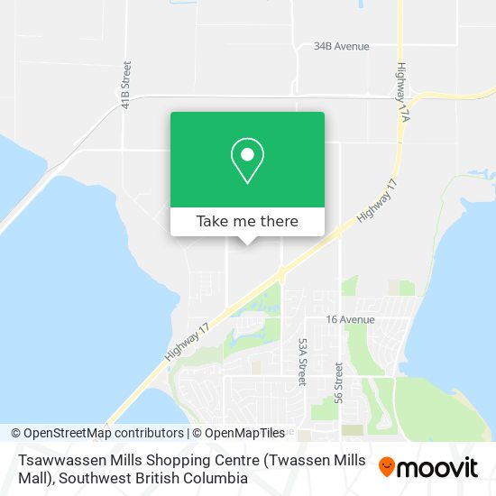 Tsawwassen Mills Shopping Centre (Twassen Mills Mall) map