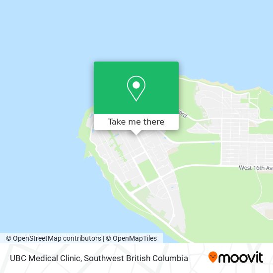 UBC Medical Clinic map