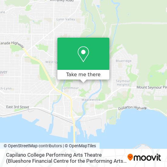 Capilano College Performing Arts Theatre (Blueshore Financial Centre for the Performing Arts) map
