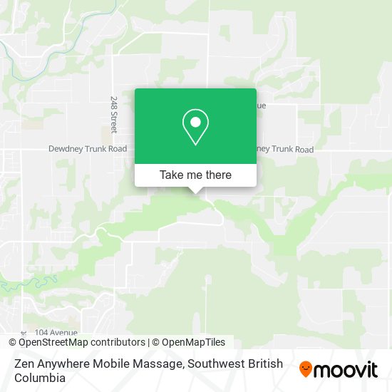 Zen Anywhere Mobile Massage map