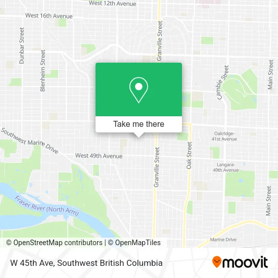 W 45th Ave map