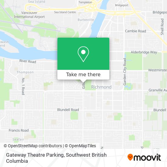 Gateway Theatre Parking map