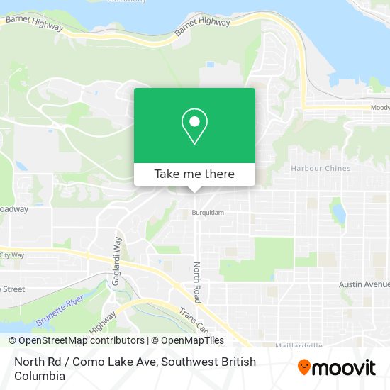 North Rd / Como Lake Ave map
