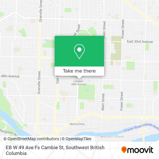 EB W 49 Ave Fs Cambie St map